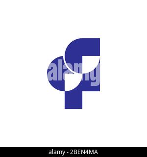 letter q triangle simple geometric circle abstract logo vector Stock Vector