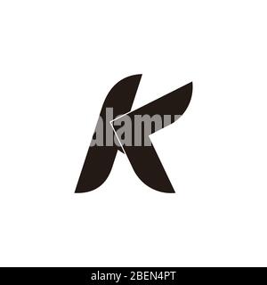 letter kl abstract arrow geometric simple design vector Stock Vector