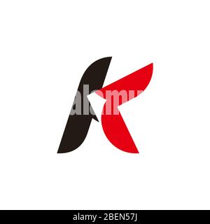 letter k abstract arrow geometric simple design vector Stock Vector