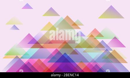 Abstract geometric background, trendy decoration for web and print. Creative shiny futuristic motion template, wide vector Stock Vector