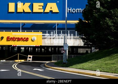 A Logo Sign Outside Of A Ikea Retail Store Location In Woodbridge Virginia On April 2 Stock Photo Alamy