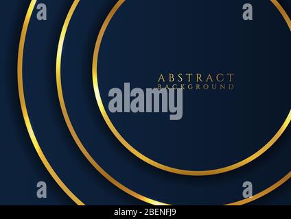 Circle shape abstract background luxury design layer wave shape style. vector illustration. Stock Vector