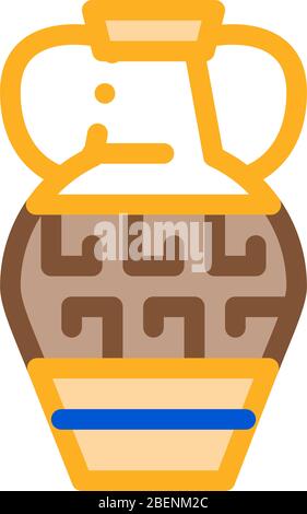 greek ornamental vase icon vector outline illustration Stock Vector ...