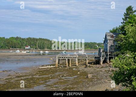 Bass Harbor on Mt Desert Island in Maine USA Stock Photo