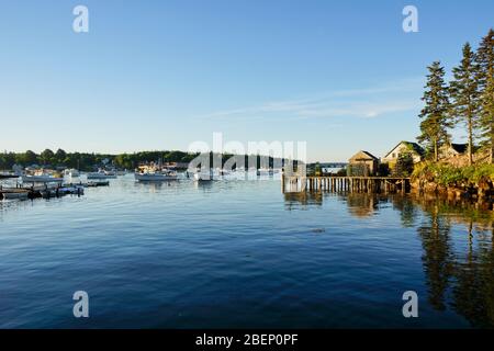 Bass Harbor on Mt Desert Island in Maine USA Stock Photo