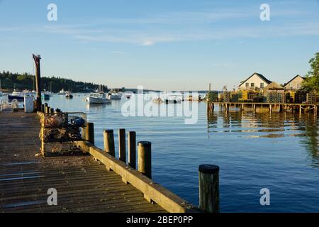 Bass Harbor on Mt Desert Island in Maine USA Stock Photo