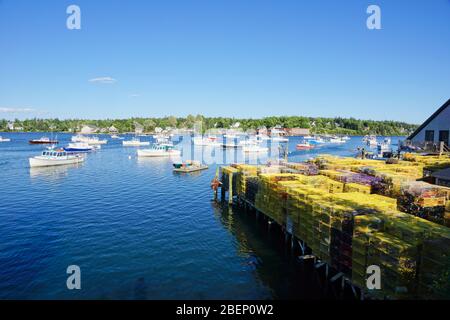 Bass Harbor on Mt Desert Island in Maine USA Stock Photo