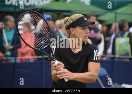 Angelique Kerber of Germany practicing at Eastbourne, Devonshire park in 2019. Angie is a former world number 1 tennis player on the WTA tour