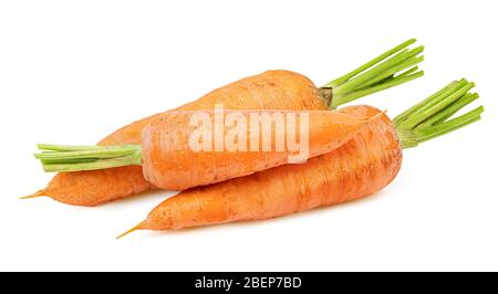 Carrots isolated on white background Stock Photo