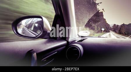 blurred action from car at high speed Stock Photo