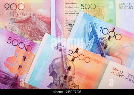 Cape Verdean money - Escudo a business background Stock Photo