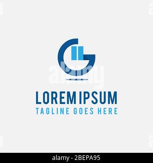 initial F & G combination with blue colors for your great company Stock Vector