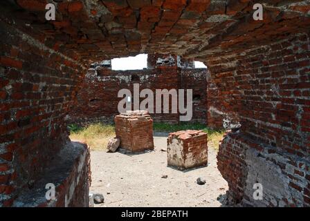 Fort Martello in Seribu island, Jakarta Indonesia Stock Photo