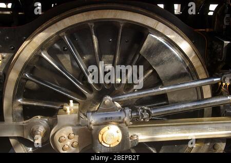 Steam Engine Axel Wheel assembly on a powerful steam locomotive Stock Photo - Alamy