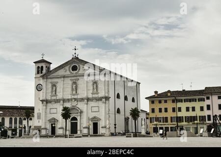 Palmanova - Piazza Grande with the cathedral Stock Photo