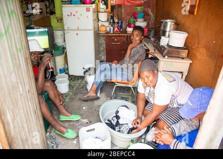 Family in the poor township in Cape Town, South Africa Stock Photo - Alamy