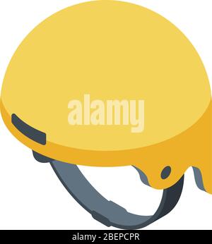 Climbing helmet icon, isometric style Stock Vector