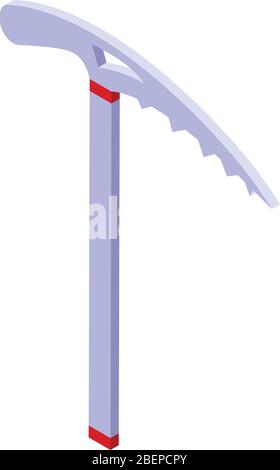 Ice pick axe icon, isometric style Stock Vector