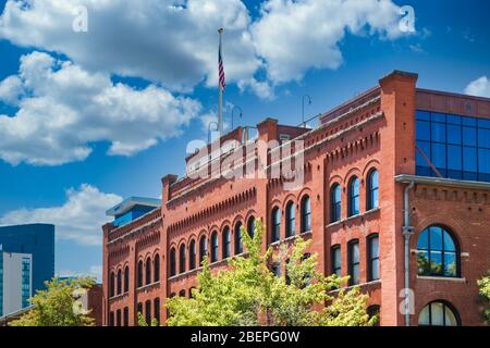 Red Brick Building in Denver Stock Photo