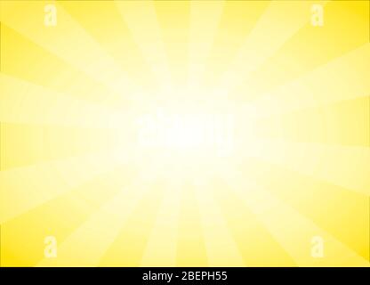 Yellow abstract background with Light Burst, Vector backdrop illustration of Sunlight with copy space. Stock Vector