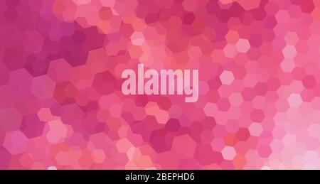 Abstract Mosaic Background Pink color with Hexagon pattern, Vector illustration. Stock Vector