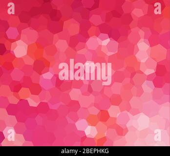 Pink Abstract Mosaic Background with Hexagon pattern, Vector illustration. Stock Vector
