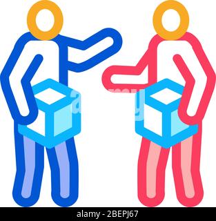 sellers icon vector outline illustration Stock Vector