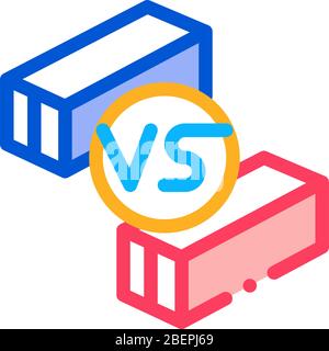 trade war products icon vector outline illustration Stock Vector