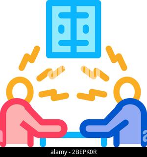 consumer outrage icon vector outline illustration Stock Vector