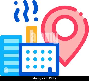 production geolocation icon vector outline illustration Stock Vector