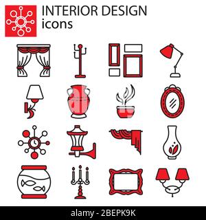 Web icons set - Interior design Stock Vector