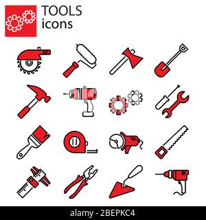 Web icons set. Tools Stock Vector