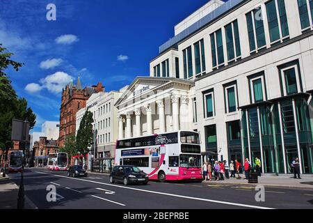 The double decker bus, Belfast, Northern Ireland, UK Stock Photo