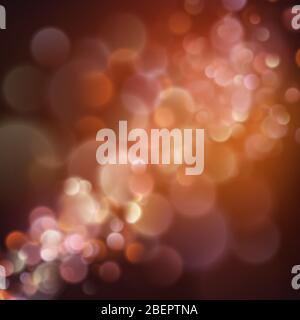 Warm abstract bokeh background. Defocused festive lights. EPS 10 Stock Vector