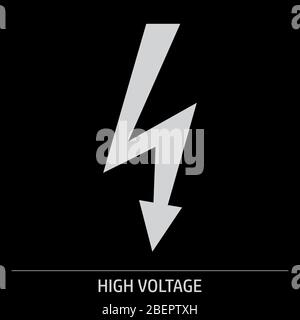 High Voltage icon Stock Vector