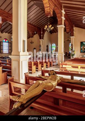 Nuestra Senora de la Asuncion Cathedral, interior, Baracoa, Guantanamo Province, Cuba Stock Photo