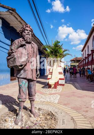 Sculpture at Felix Ruene Pedestrian Street, Baracoa, Guantanamo Province, Cuba Stock Photo