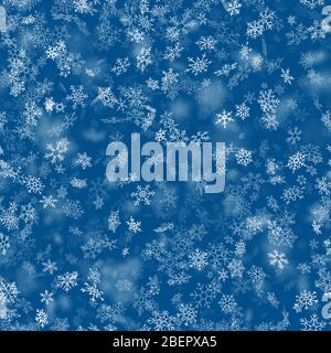 Christmas and New Year seamless pattern with snowflakes. EPS 10 Stock Vector