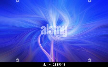 Abstract design concept of colorful light trail swirl twirl shapes pattern effect, track of motion light illustration background, close up. Stock Photo