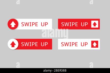 Swipe up button set Stock Vector