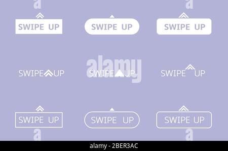 Swipe up button set Stock Vector