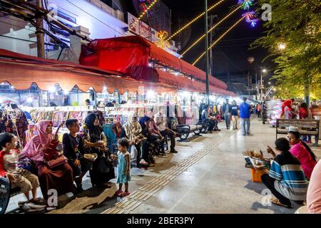 Malioboro Street At Night, Yogyakarta, Java, Indonesia Stock Photo ...