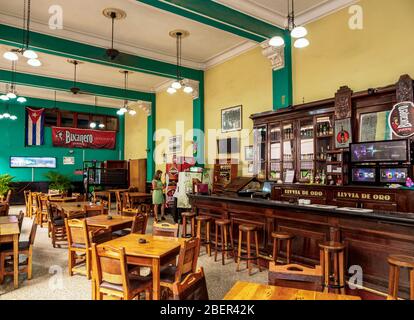 La Lluvia de Oro Bar, interior, La Habana Vieja, Havana, La Habana Province, Cuba Stock Photo