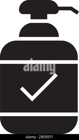 soap and hand cleanser glyph icon vector illustration Stock Vector ...