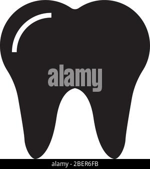 cavity tooth glyph icon vector illustration Stock Vector Image & Art ...