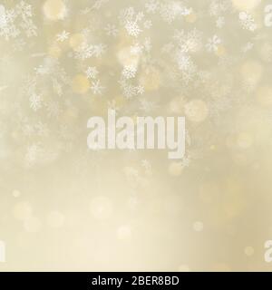 Christmas and New Year shimmering blur golden lights on abstract background. EPS 10 Stock Vector