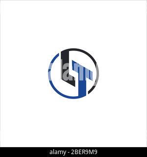 Initial letter lt logo or tl logo vector design template Stock Vector
