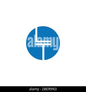 Initial letter lt logo or tl logo vector design template Stock Vector
