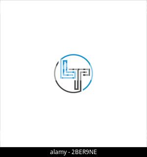 Initial letter lt logo or tl logo vector design template Stock Vector