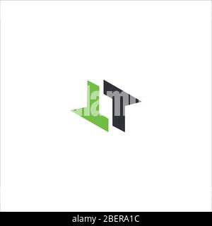 Initial letter lt logo or tl logo vector design template Stock Vector